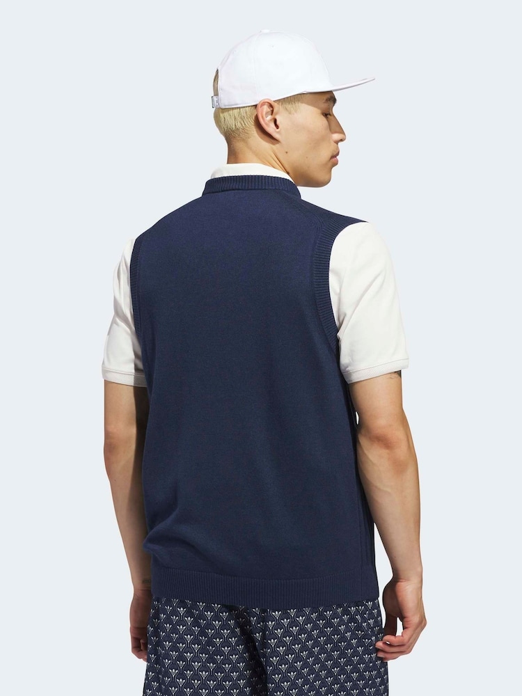 adidas Golf Navy Originals Cashmere Vest - Image 2 of 7