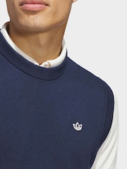 adidas Golf Navy Originals Cashmere Vest - Image 4 of 7
