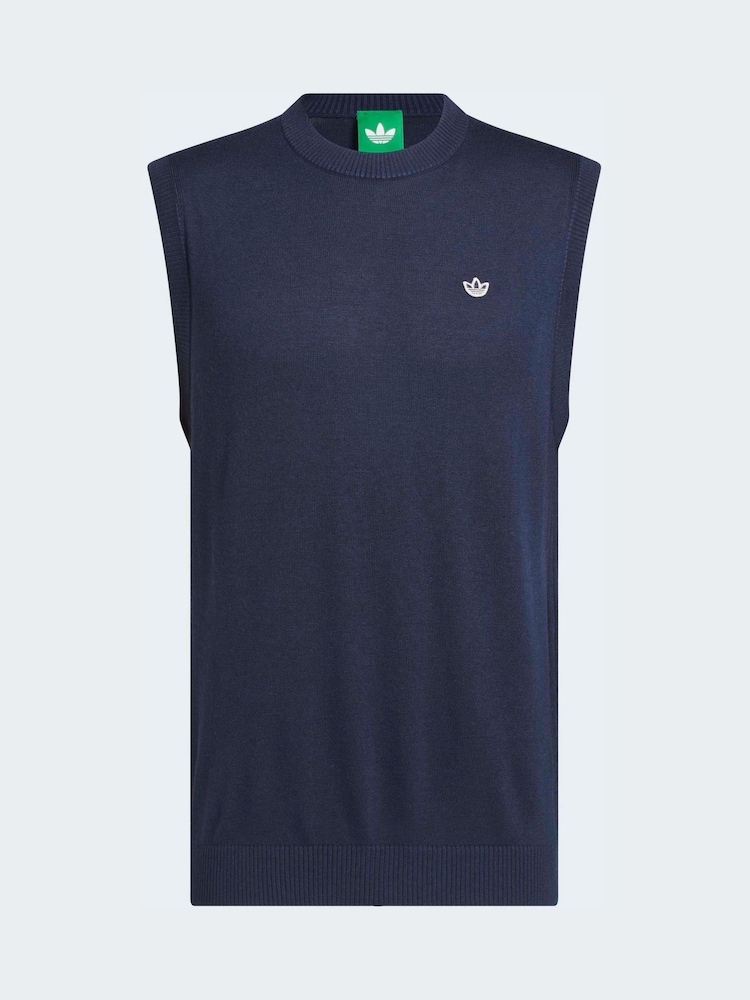 adidas Golf Navy Originals Cashmere Vest - Image 7 of 7