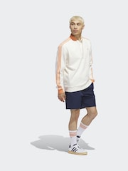 adidas Golf Chalk White Originals 3-Stripes 1/4 Zip Sweatshirt - Image 3 of 7