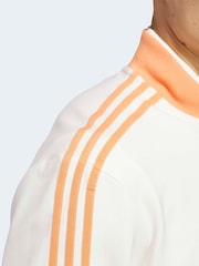 adidas Golf Chalk White Originals 3-Stripes 1/4 Zip Sweatshirt - Image 4 of 7