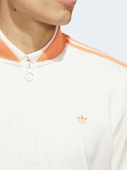 adidas Golf Chalk White Originals 3-Stripes 1/4 Zip Sweatshirt - Image 5 of 7