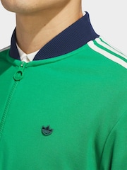 adidas Golf Green Originals 3-Stripes 1/4 Zip Sweatshirt - Image 5 of 7