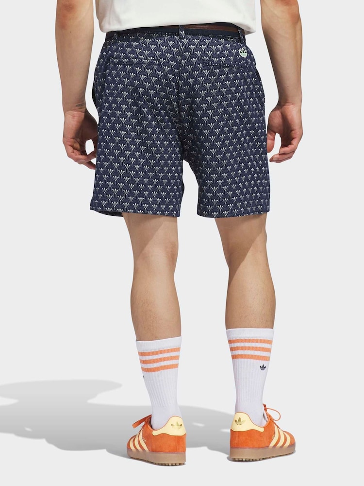 adidas Golf Navy Originals All-Over Shorts - Image 2 of 7