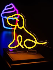 Leitmotiv Yellow Neon Sitting Dog Light - Image 1 of 2