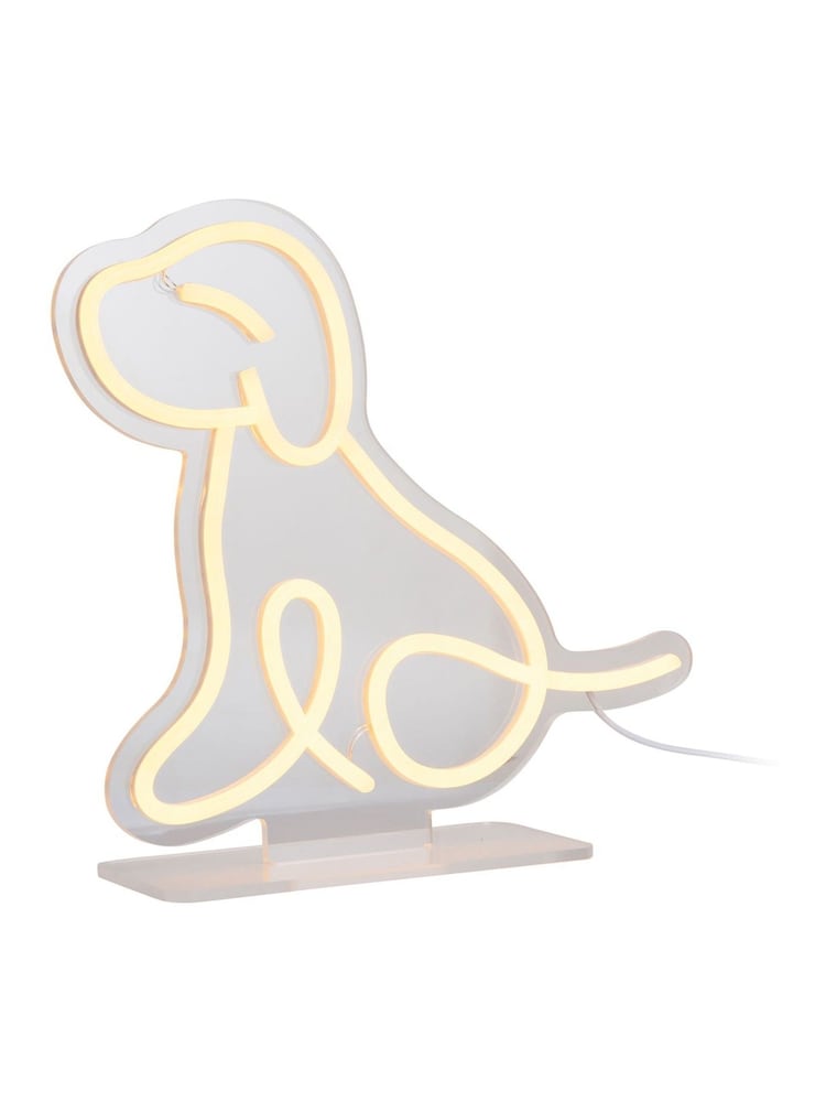Leitmotiv Yellow Neon Sitting Dog Light - Image 2 of 2