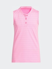 adidas Golf Bright Pink Sleeveless Polo Shirt - Image 1 of 5
