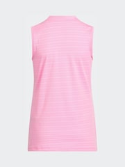 adidas Golf Bright Pink Sleeveless Polo Shirt - Image 2 of 5