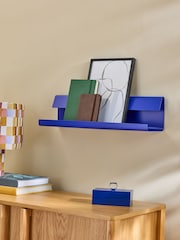 MADE.COM Cobalt Blue Wesley Metal Display Wall Shelf - Image 1 of 4