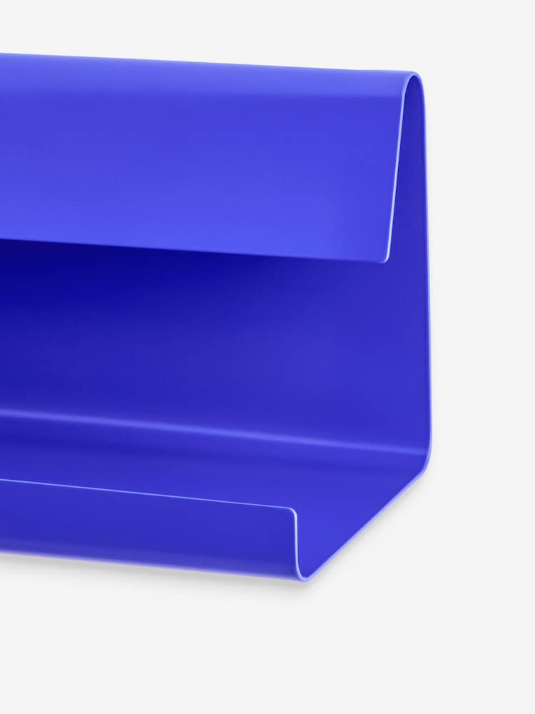 MADE.COM Cobalt Blue Wesley Metal Display Wall Shelf - Image 4 of 4