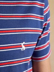 Joules Navy & Red Stripe Classic Fit Cotton T-Shirt - Image 5 of 6