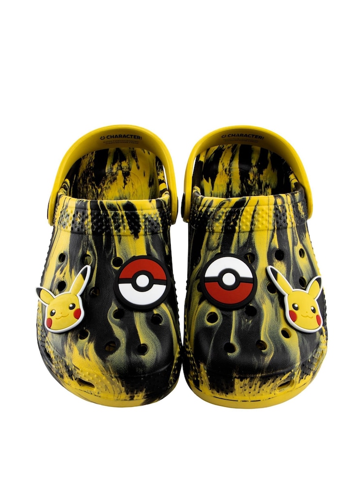 Character Yellow Boys Pokemon Pikachu Marble Clogs - Image 1 of 6