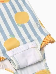MORI Blue Stripe Recycled Frill Swimsuit - Image 5 of 5