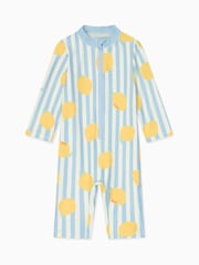 MORI Blue Stripe Recycled UPF 50 Swimsuit - Image 4 of 6