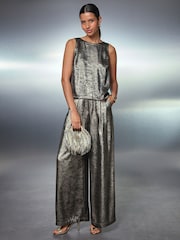 Champagne Gold Metallic Shell Top - Image 2 of 8