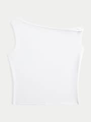 Branco - Blusa sem mangas Hollister Aysmetric Off Shoulder - Imagem 1 de 1