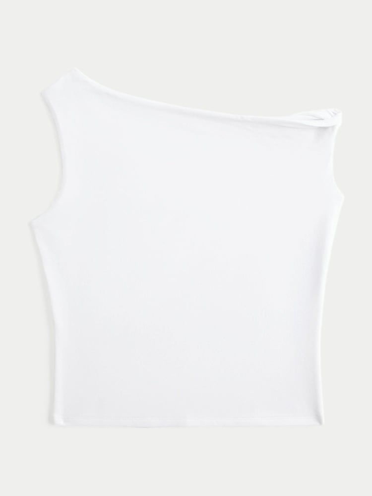 Branco - Blusa sem mangas Hollister Aysmetric Off Shoulder - Imagem 1 de 1