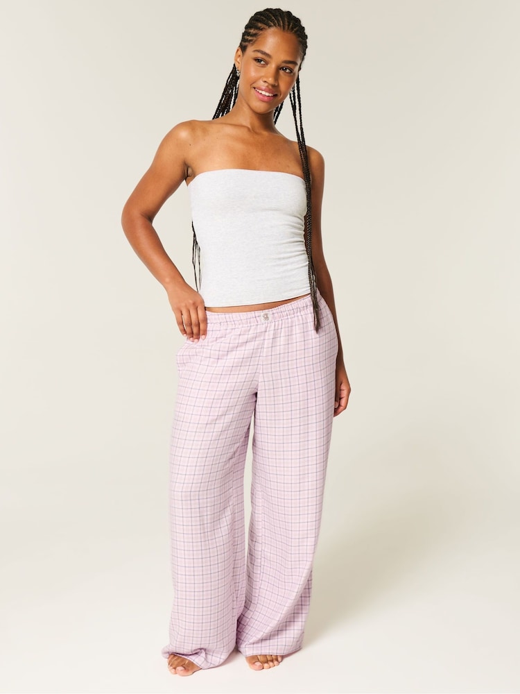 Hollister Pink Flannel Pyjama Bottoms - Image 1 of 5