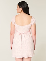 Hollister White Crepe Cap Sleeve Satin Sash Mini Dress - Image 2 of 4