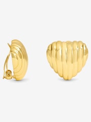 Jon Richard Gold Tone Heart Clip Earrings - Image 1 of 4