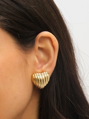 Jon Richard Gold Tone Heart Clip Earrings - Image 2 of 4
