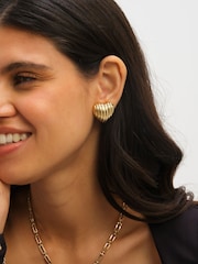 Jon Richard Gold Tone Heart Clip Earrings - Image 4 of 4