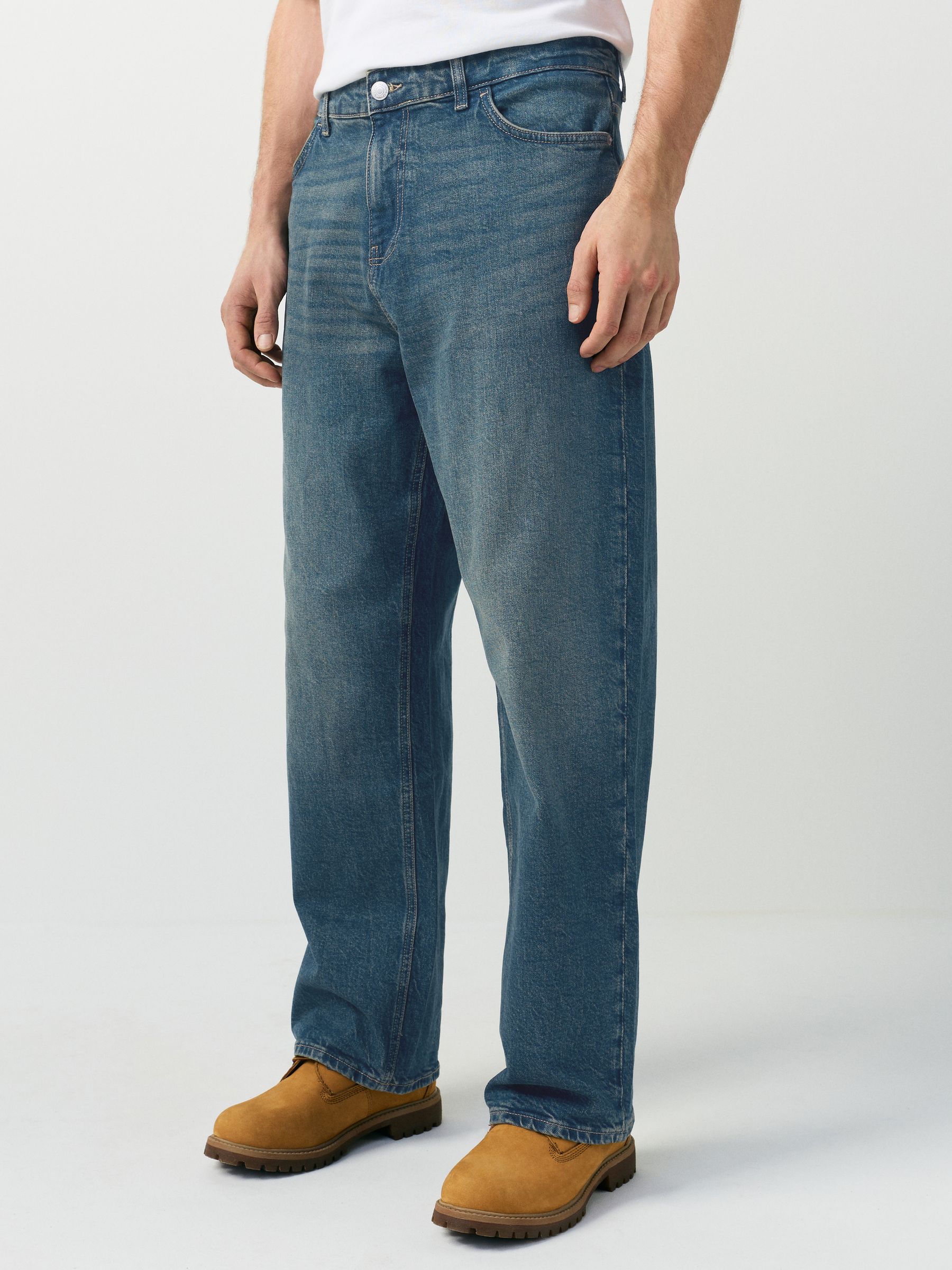 【DIANTE】ROLL UP LOOSE DENIM Buy Dark Tint Baggy Fit Jeans from the Next UK online shop