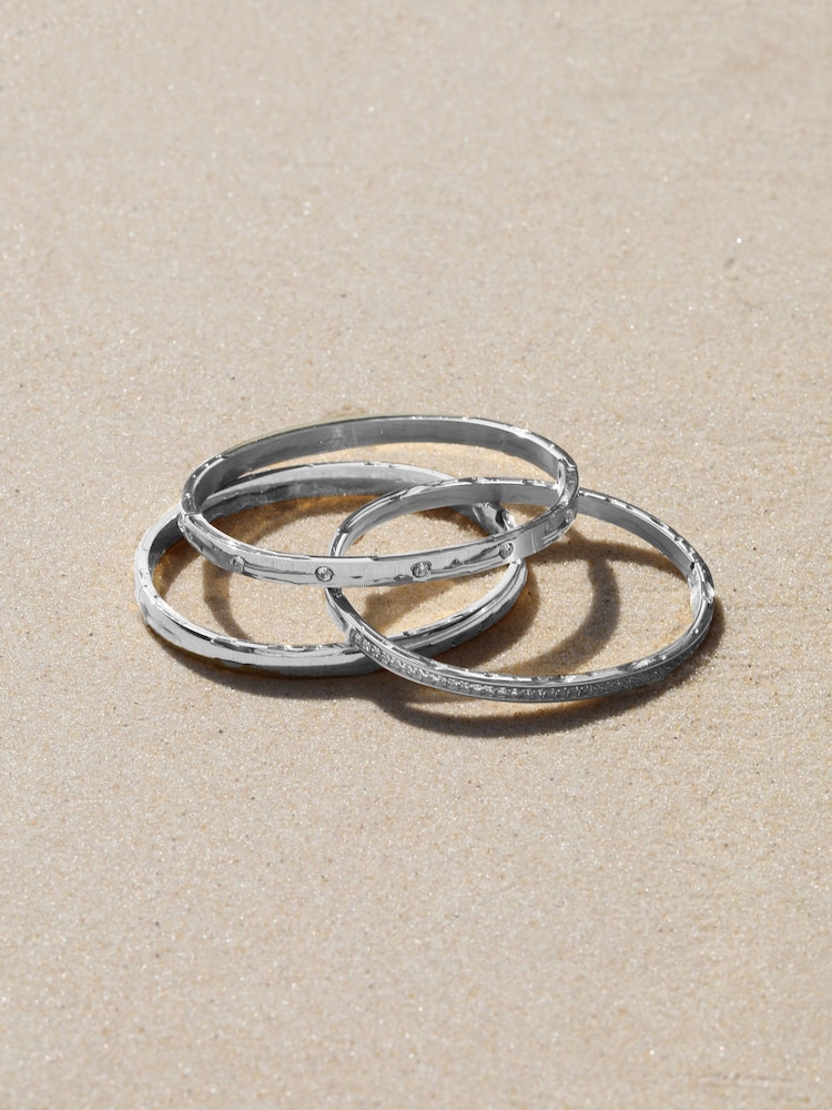 Jon Richard Silver Plated Waterproof Polished Bangle - Image 4 of 4