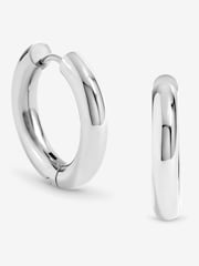 Jon Richard Silver Plated Waterproof Medium Chubby Hoop Earrings - Image 1 of 1