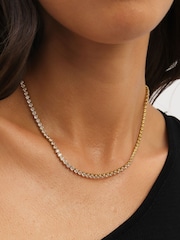 Jon Richard Gold Tone Tennis Necklace - Image 1 of 3