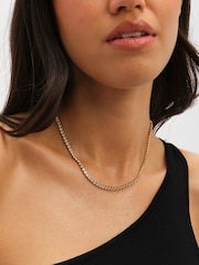 Jon Richard Gold Tone Tennis Necklace - Image 2 of 3