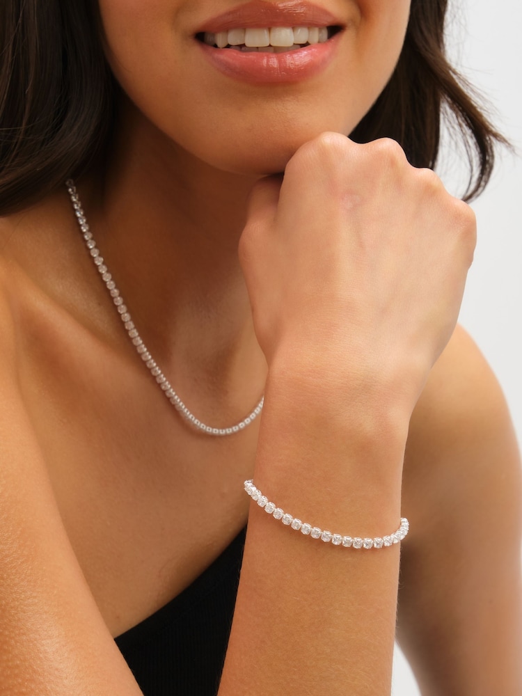 Jon Richard Silver Tone Tennis Bracelet - Image 1 of 2 Jon Richard Silver Tone Tennis Bracelet - Image 1 of 2