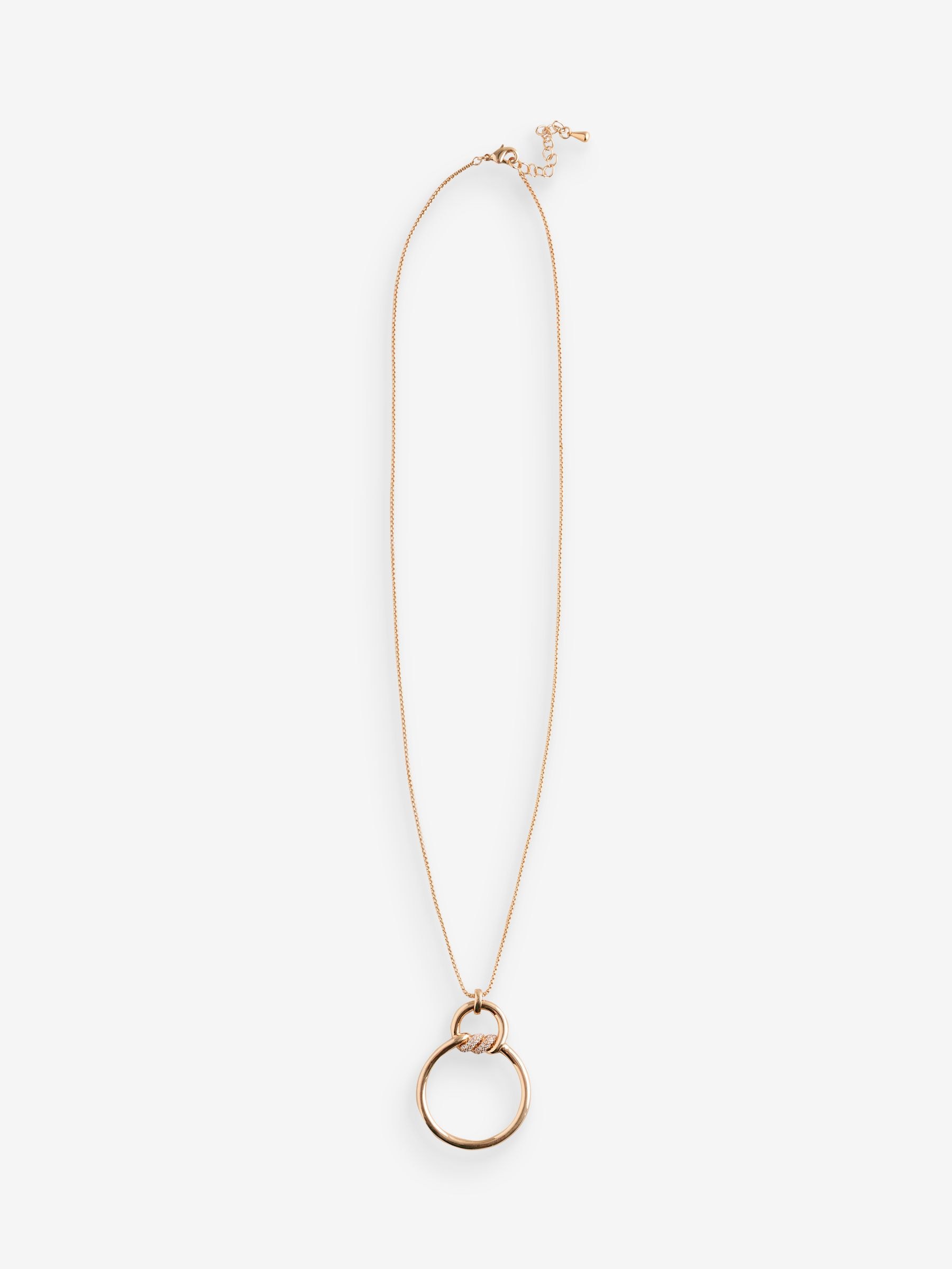 Jon Richard Gold Tone Pave Long Pendant