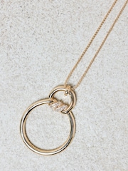 Jon Richard Gold Tone Pave Long Pendant - Image 4 of 4