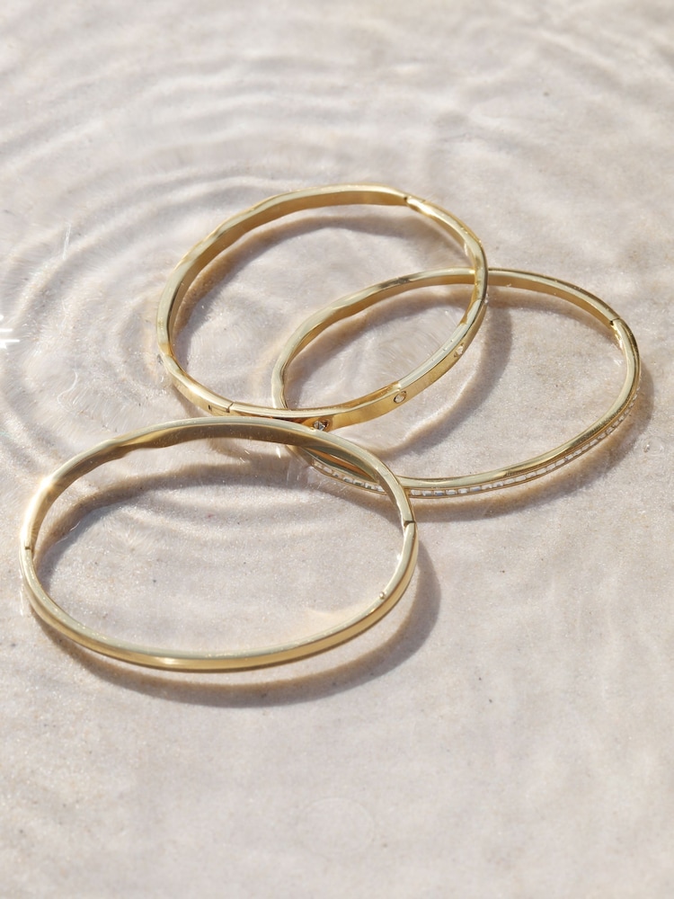 Jon Richard Gold Plated Waterproof Polished Bangle - Image 5 of 5