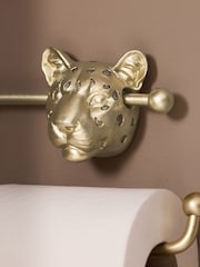 Gold Cheetah Wall Mount Toilet Roll Holder - Image 3 of 4
