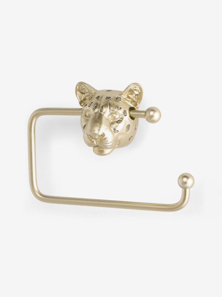 Gold Cheetah Wall Mount Toilet Roll Holder - Image 4 of 4