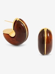 Jon Richard Gold Tone Resin Hoop Earrings - Image 1 of 5
