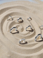 Jon Richard Silver Plated Waterproof Heart Hoop Earrings - Image 4 of 4