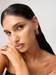 Aela Sparkle Dome Stud Earrings - Image 1 of 4