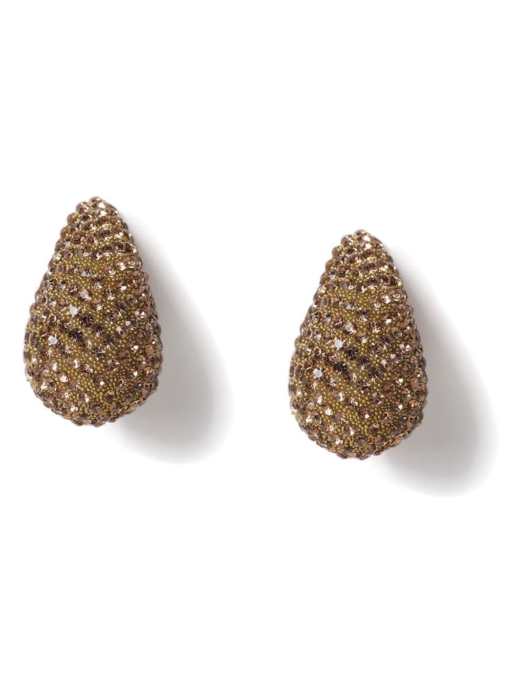Aela Sparkle Dome Stud Earrings - Image 1 of 3 Aela Sparkle Dome Stud Earrings - Image 1 of 3