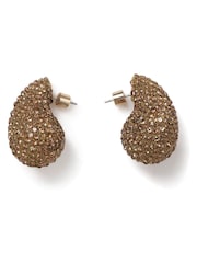 Aela Sparkle Dome Stud Earrings - Image 2 of 3