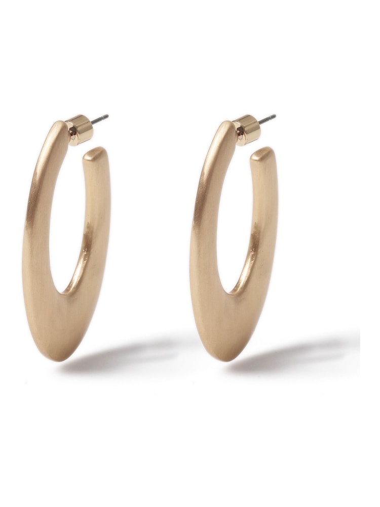 Aela Gold Tone Thick Oval Hoop Earrings - صورة 1 من 2 Aela Gold Tone Thick Oval Hoop Earrings - صورة 1 من 2