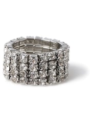 Aela Silver Tone Stretch Cup Chain Ring - Image 2 of 3