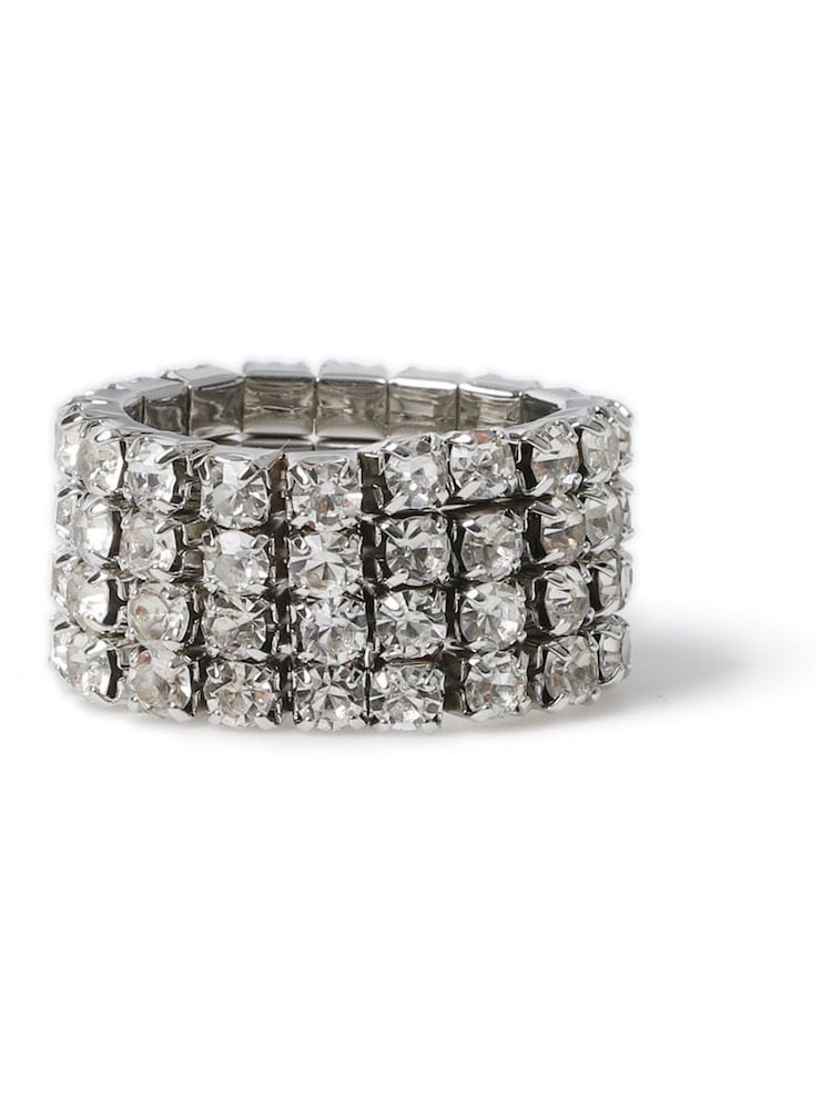 Aela Silver Tone Stretch Cup Chain Ring - Image 3 of 3