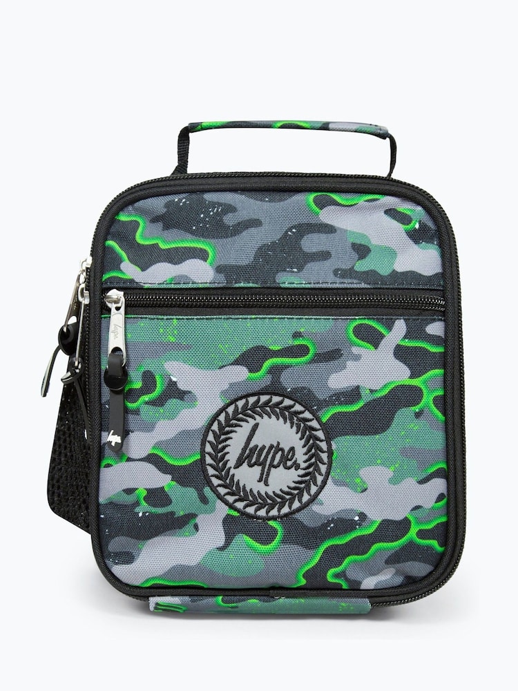 Hype Boys Green Glow Camo Lunch Box - Image 1 of 7 Hype Boys Green Glow Camo Lunch Box - Image 1 of 7