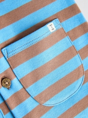 Blue Dino Print Vest Jersey Baby Romper - Image 10 of 11