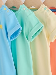 Bright Slogan 100% Cotton Baby Rompers 4 Pack - Image 10 of 11