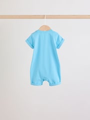 Bright Slogan 100% Cotton Baby Rompers 4 Pack - Image 5 of 11