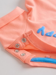 Bright Slogan 100% Cotton Baby Rompers 4 Pack - Image 9 of 11